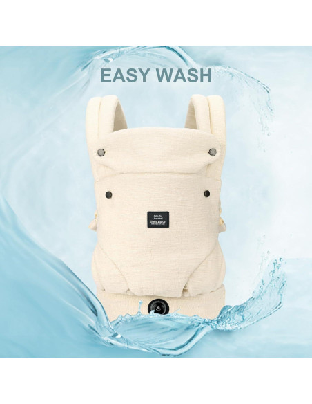 Portabebés Ergonómico Bebamour Algodón Blanco 3-14.5kg