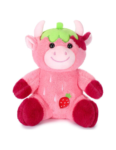 Peluche de Vaca Rosa HyDren 25 cm Suave y Lindo para Niños