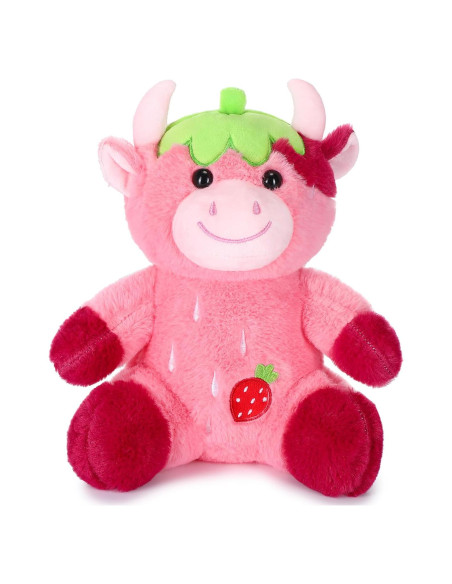 Peluche de Vaca Rosa HyDren 25 cm Suave y Lindo para Niños