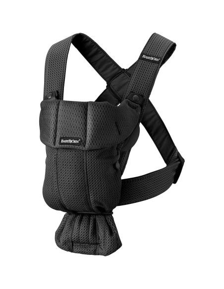 Portabebés Mini BabyBjrn Negro Malla 3D Ergonómico 0.82 kg
