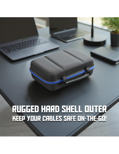 Estuche Organizador de Electrónicos CASEMATIX EVA-BL8 21.6x14x7.6cm