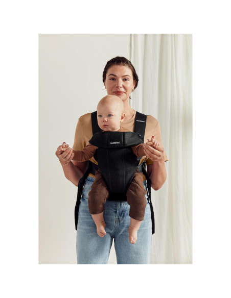Portabebés Mini BabyBjrn Negro Malla 3D Ergonómico 0.82 kg
