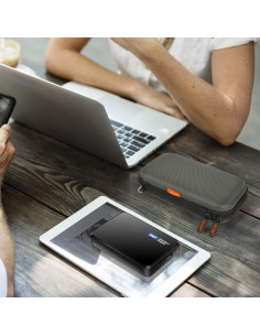 GLCON Funda Organizador de Cables - Dura EVA Gris Plateado 2