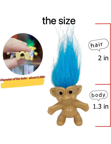 8 Toppers de Lápiz Troll Vintage Yintlilocn Multicolor