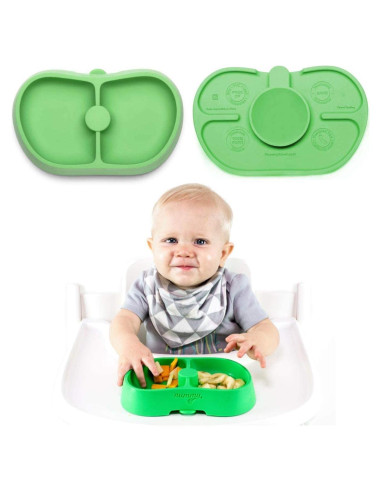 Tazón de Silicona Nummy con Ventosa Oculta - Verde 325ml
