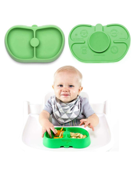 Tazón de Silicona Nummy con Ventosa Oculta - Verde 325ml