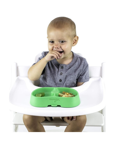 Tazón de Silicona Nummy con Ventosa Oculta - Verde 325ml