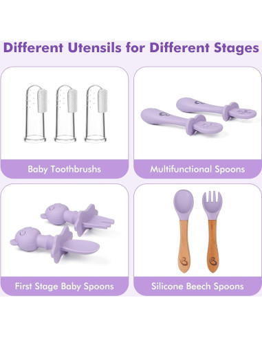 Set de Alimentación para Bebés CZ MURPHY - 13 Piezas Silicona