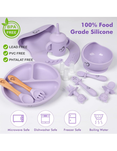 Set de Alimentación para Bebés CZ MURPHY - 13 Piezas Silicona