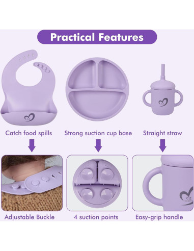 Set de Alimentación para Bebés CZ MURPHY - 13 Piezas Silicona