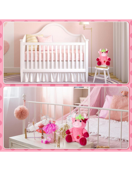 Peluche de Vaca Rosa HyDren 25 cm Suave y Lindo para Niños