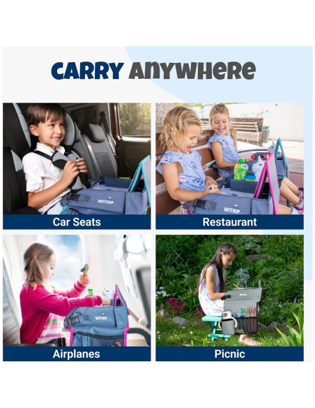 Bandeja de Viaje para Niños WITRIP con Pizarra Borrado Seco Bandeja de Viaje para Niños WITRIP con Pizarra Borrado Seco