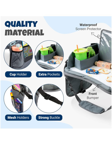 Bandeja de Viaje para Niños WITRIP con Pizarra Borrado Seco