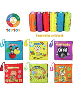 Libro Suave para Bebés 6 PCS Tela No Tóxicos - teytoy 2
