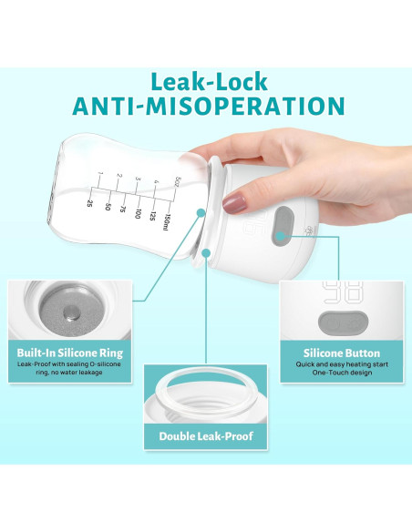 Calentador de Botellas Portátil 9000mAh BPA Free para Bebés