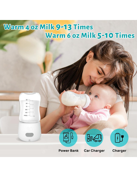 Calentador de Botellas Portátil 9000mAh BPA Free para Bebés