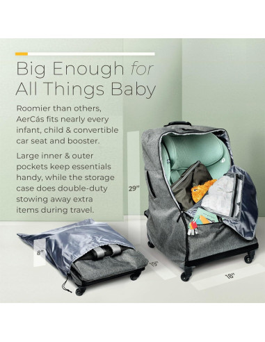 Bolsa de Viaje para Asiento de Auto The Little Stork AerCas 3 en 1