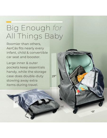 Bolsa de Viaje para Asiento de Auto The Little Stork AerCas 3 en 1