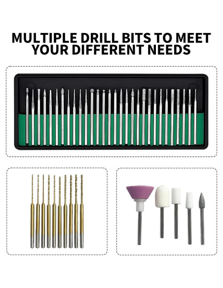 Bolígrafo de Grabado Eléctrico HooYan con Luz LED y 40 Piezas