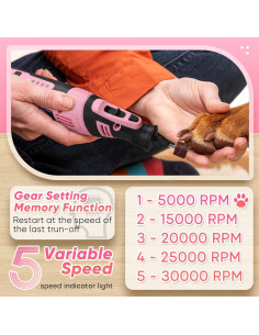 Herramienta Rotativa Sin Cable SHALL 8V Rosa 121 Accesorios 2