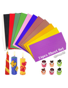 Kit de Velas de Cera de Abeja Aottom - 24 Piezas DIY