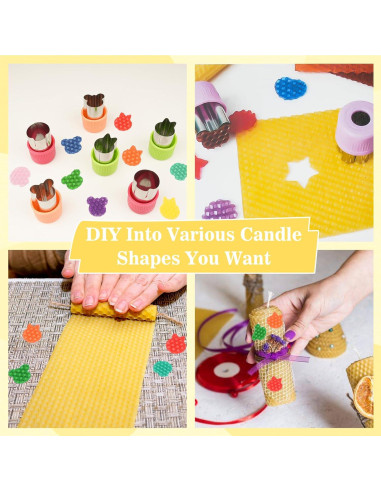 Kit de Velas de Cera de Abeja Aottom - 24 Piezas DIY