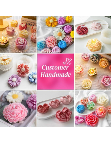 Conjunto de 6 Moldes de Silicona para Velas MUXIUNT