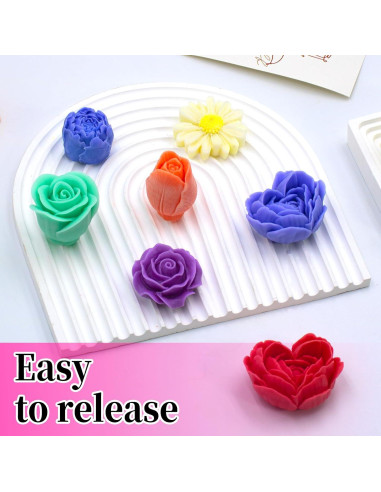 Conjunto de 6 Moldes de Silicona para Velas MUXIUNT