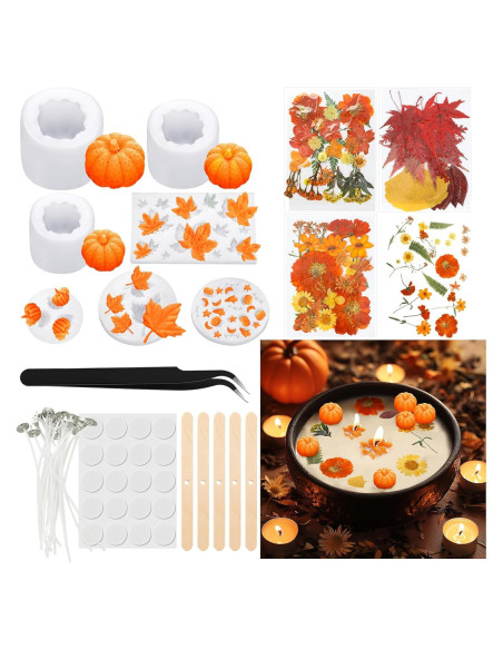 Kit de Moldes de Silicona Janinka para Velas Otoño 108 Pcs