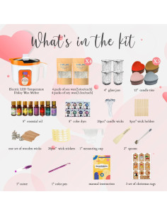 Kit de Fabricación de Velas Ksedcon 1kg con Olla Eléctrica 2