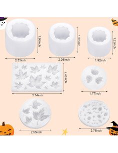 Kit de Moldes de Silicona Janinka para Velas Otoño 108 Pcs 2