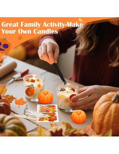 Kit de Moldes de Silicona Janinka para Velas Otoño 108 Pcs