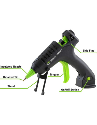 Pistola de Pegamento Caliente Surebonder H-195F 20W Alta Temperatura