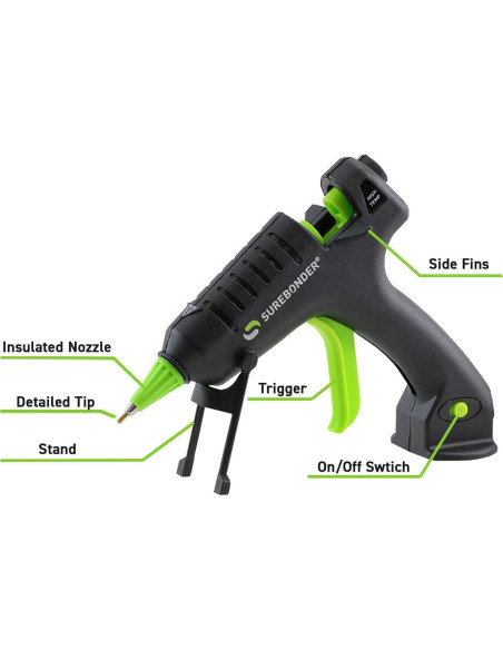 Pistola de Pegamento Caliente Surebonder H-195F 20W Alta Temperatura