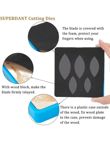 Troqueles de Corte de Cuero SUPERDANT 5 Tamaños 10x10cm