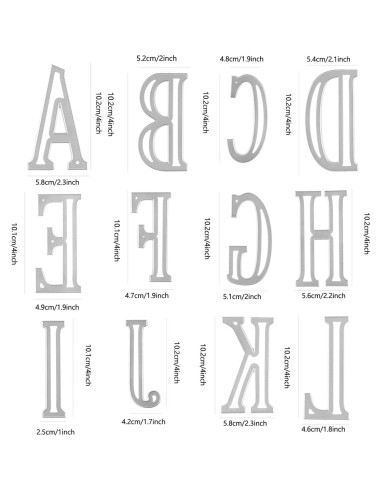 Troqueles de Corte 26 Letras Mayúsculas Briartw 10cm