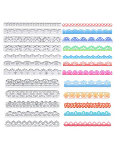 Troqueles de Bordes de Encaje ALIBBON 12 Pcs para Manualidades