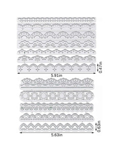 Troqueles de Bordes de Encaje ALIBBON 12 Pcs para Manualidades 2