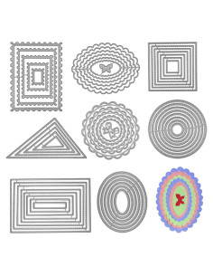 Troqueles de Corte de Metal SENHAI 8 Pcs para Scrapbooking