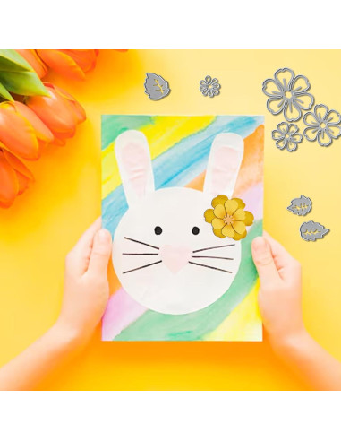 Troqueles de Flores y Hojas Hying para Scrapbooking 15x7cm