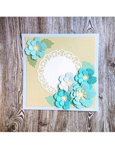 Troqueles de Flores y Hojas Hying para Scrapbooking 15x7cm