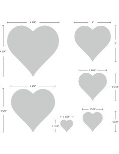 Troqueles de Corazón Bira Craft - 6 Piezas para Manualidades 2