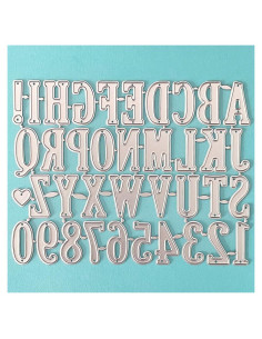 Troquel de Corte de Metal KVMDVSY 26 Letras y 10 Números DIY