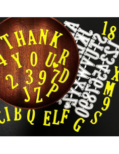 Troquel de Corte de Metal KVMDVSY 26 Letras y 10 Números DIY 2