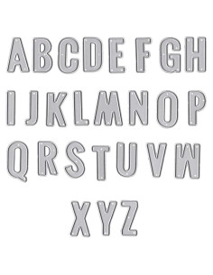 Troqueles de Corte Letras Mayúsculas Hying CD-Alfabeto Oro