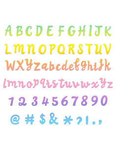 Troqueles de Letras y Números INFUNLY 71pcs para Scrapbooking