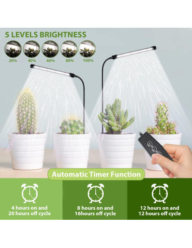 Lámpara de Crecimiento Juhefa 6000K LED para Plantas de Interior