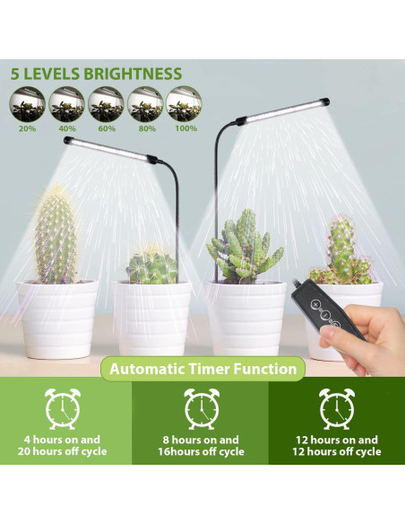 Lámpara de Crecimiento Juhefa 6000K LED para Plantas de Interior