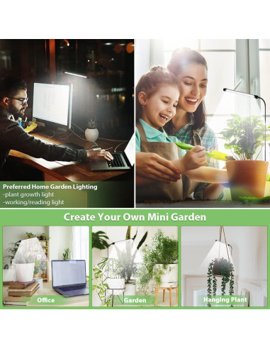 Lámpara de Crecimiento Juhefa 6000K LED para Plantas de Interior