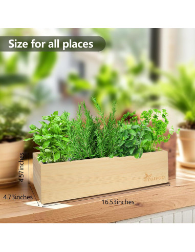 Kit de Jardín de Hierbas TGIFGO con 17 Herramientas y Macetas